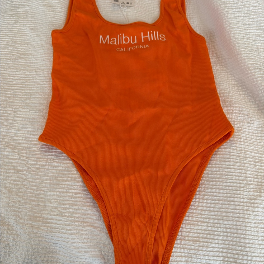 Zara Orange Bodysuit